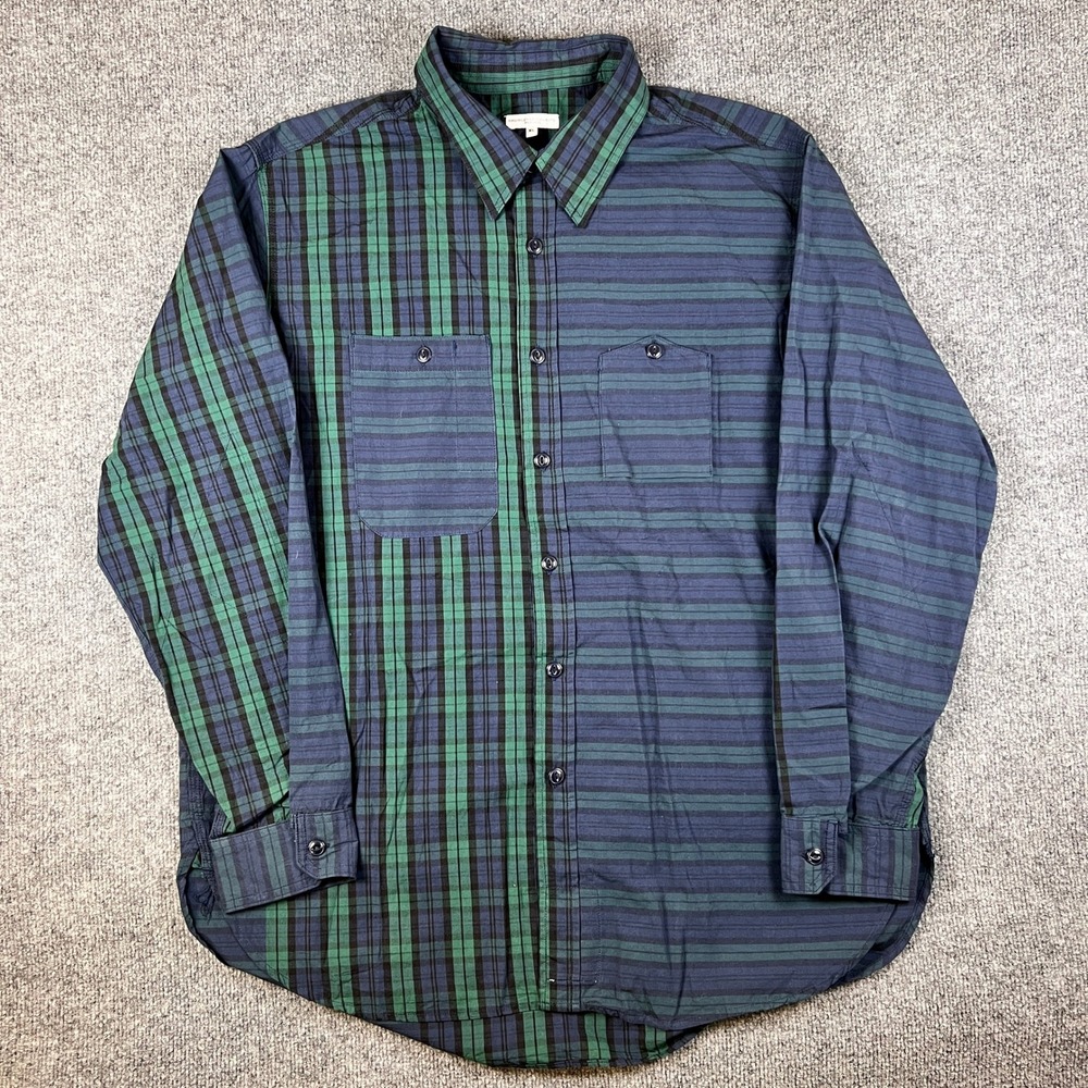 Engineered Garments Shirt Mens XL Blackwatch Tartan Plaid Patchwork Utility